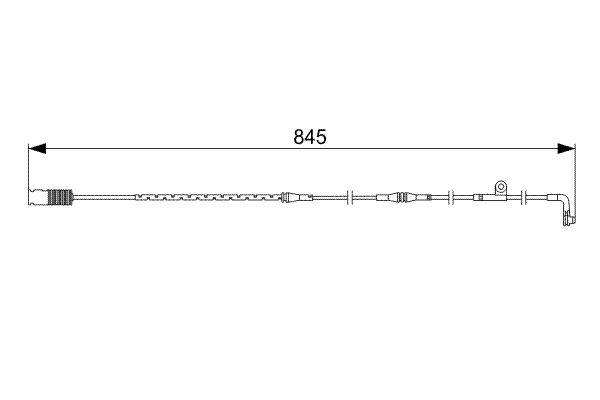 Senzor de avertizare,uzura placute de frana 1 987 473 044 BOSCH