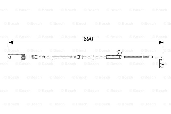 senzor de avertizare,uzura placute de frana 1 987 473 046 BOSCH
