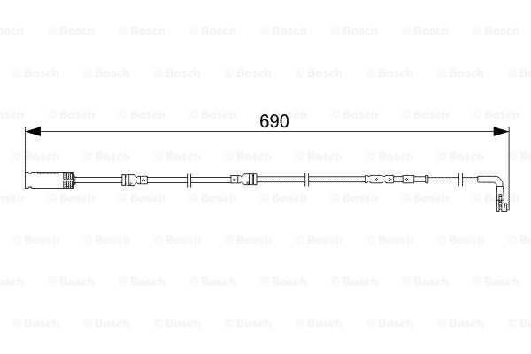 senzor de avertizare,uzura placute de frana 1 987 473 052 BOSCH