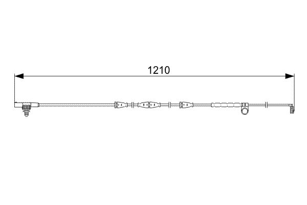 Senzor de avertizare,uzura placute de frana 1 987 473 054 BOSCH