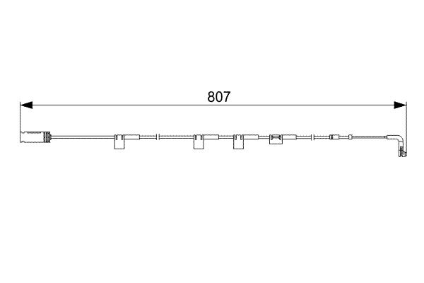 Senzor de avertizare,uzura placute de frana 1 987 473 058 BOSCH