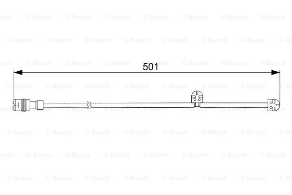 senzor de avertizare,uzura placute de frana 1 987 473 061 BOSCH