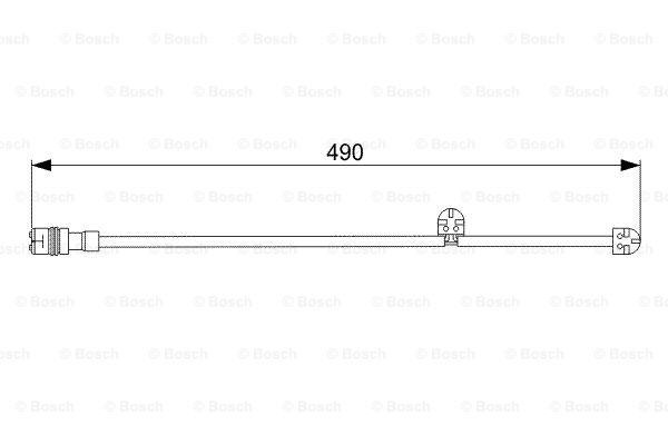 senzor de avertizare,uzura placute de frana 1 987 473 065 BOSCH