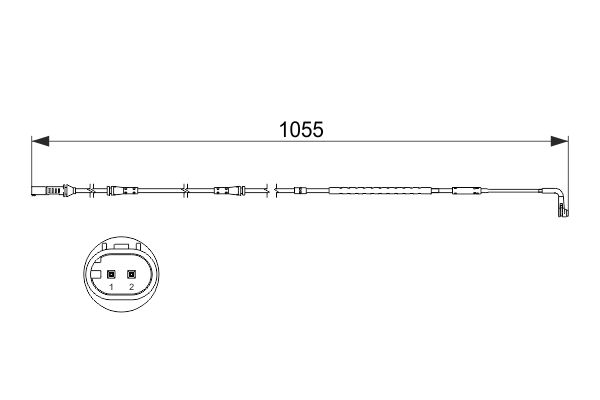 Senzor de avertizare,uzura placute de frana 1 987 473 506 BOSCH