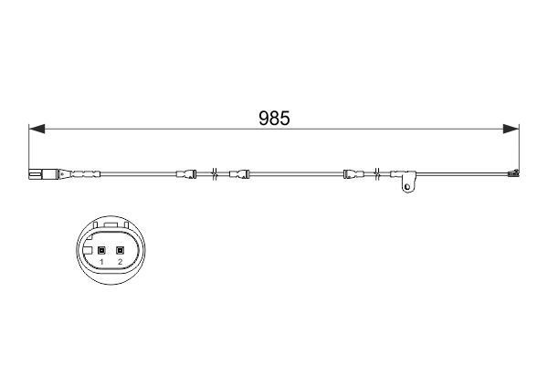 Senzor de avertizare,uzura placute de frana 1 987 473 520 BOSCH