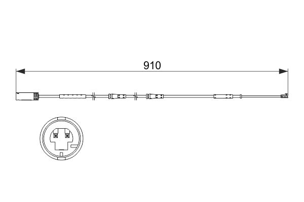 Senzor de avertizare,uzura placute de frana 1 987 473 522 BOSCH