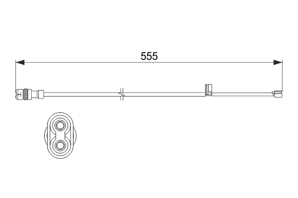 senzor de avertizare,uzura placute de frana 1 987 473 530 BOSCH
