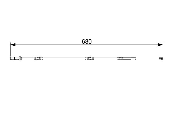 Senzor de avertizare,uzura placute de frana 1 987 473 542 BOSCH