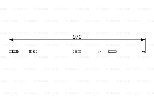 senzor de avertizare,uzura placute de frana 1 987 473 546 BOSCH