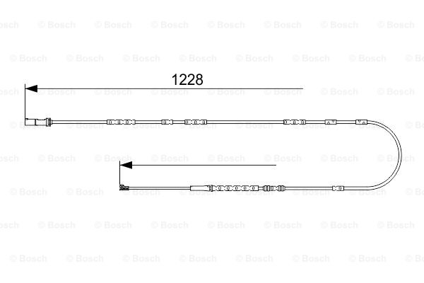 senzor de avertizare,uzura placute de frana 1 987 473 547 BOSCH