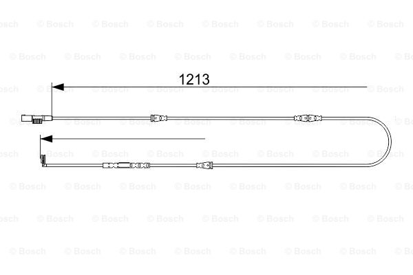 senzor de avertizare,uzura placute de frana 1 987 473 562 BOSCH