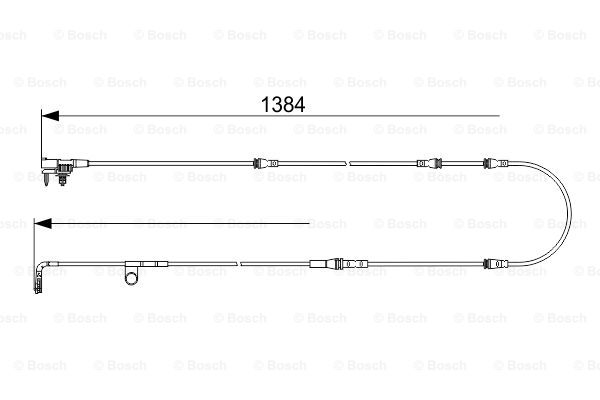 senzor de avertizare,uzura placute de frana 1 987 473 565 BOSCH