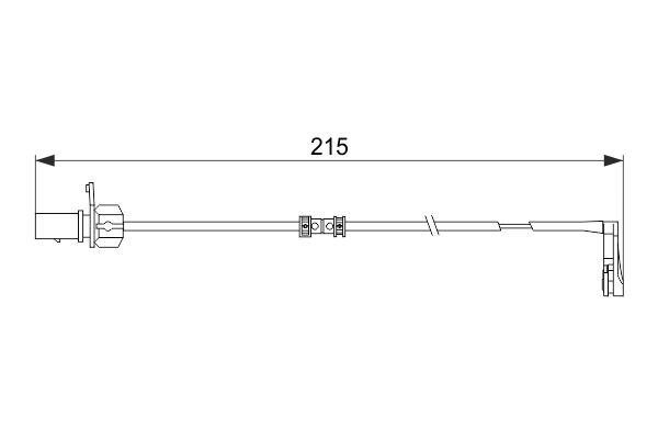 Senzor de avertizare,uzura placute de frana 1 987 474 489 BOSCH