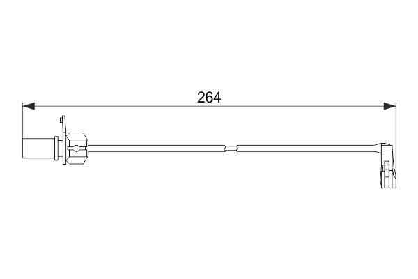 Senzor de avertizare,uzura placute de frana 1 987 474 517 BOSCH