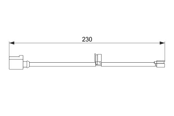 Senzor de avertizare,uzura placute de frana 1 987 474 569 BOSCH