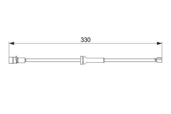 senzor de avertizare,uzura placute de frana 1 987 474 581 BOSCH
