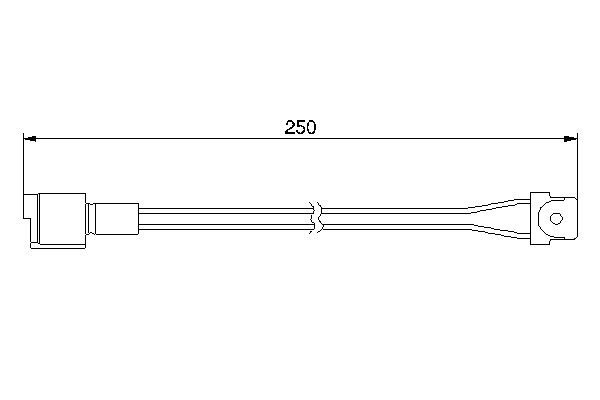 Senzor de avertizare,uzura placute de frana 1 987 474 905 BOSCH