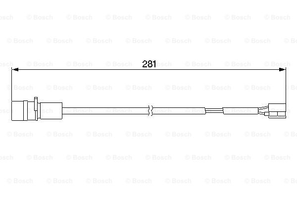 senzor de avertizare,uzura placute de frana 1 987 474 924 BOSCH