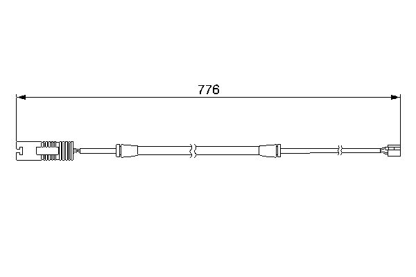 Senzor de avertizare,uzura placute de frana 1 987 474 925 BOSCH