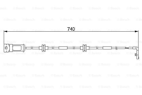 senzor de avertizare,uzura placute de frana 1 987 474 933 BOSCH