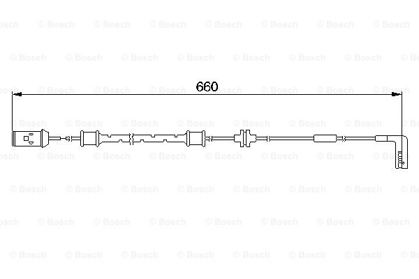 senzor de avertizare,uzura placute de frana 1 987 474 936 BOSCH