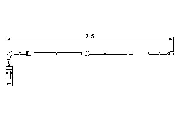 Senzor de avertizare,uzura placute de frana 1 987 474 946 BOSCH