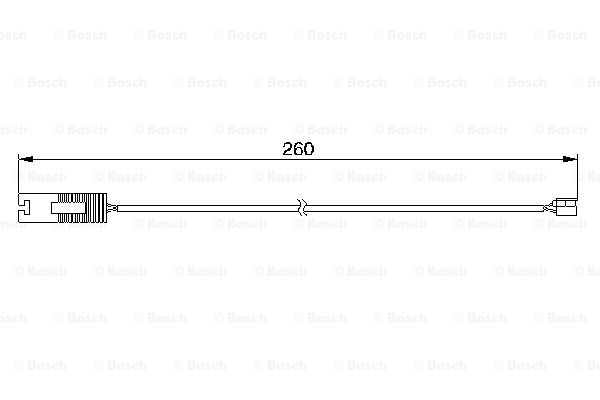 senzor de avertizare,uzura placute de frana 1 987 474 953 BOSCH