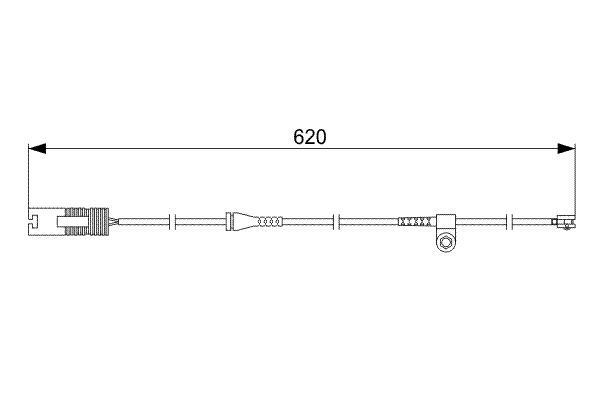 Senzor de avertizare,uzura placute de frana 1 987 474 955 BOSCH