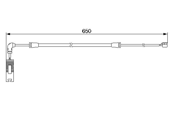 Senzor de avertizare,uzura placute de frana 1 987 474 960 BOSCH