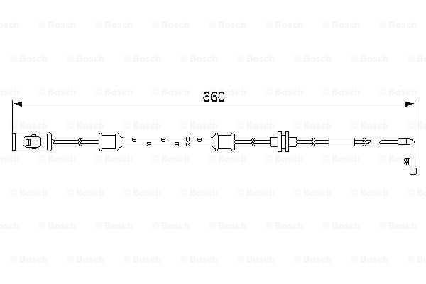 senzor de avertizare,uzura placute de frana 1 987 474 972 BOSCH