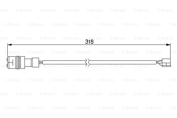 senzor de avertizare,uzura placute de frana 1 987 474 988 BOSCH