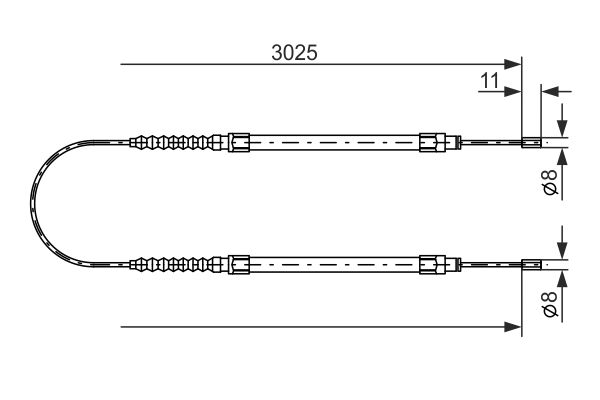 Cablu, frana de parcare 1 987 477 113 BOSCH