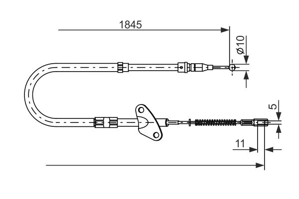 Cablu, frana de parcare 1 987 477 118 BOSCH