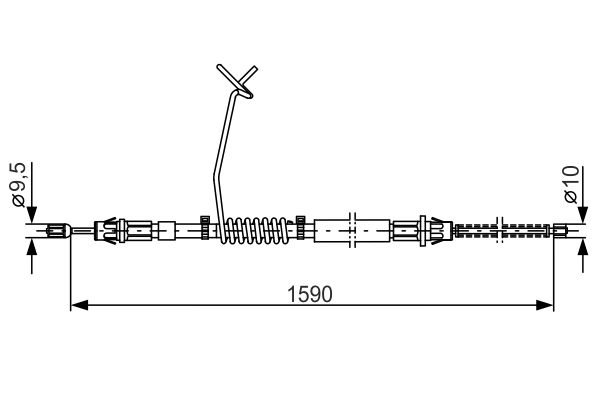 Cablu, frana de parcare 1 987 477 175 BOSCH