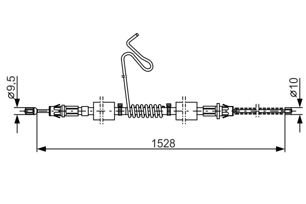 Cablu, frana de parcare 1 987 477 178 BOSCH