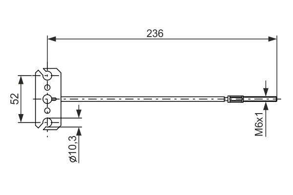 Cablu, frana de parcare 1 987 477 226 BOSCH