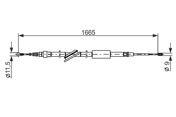 Cablu, frana de parcare 1 987 477 249 BOSCH