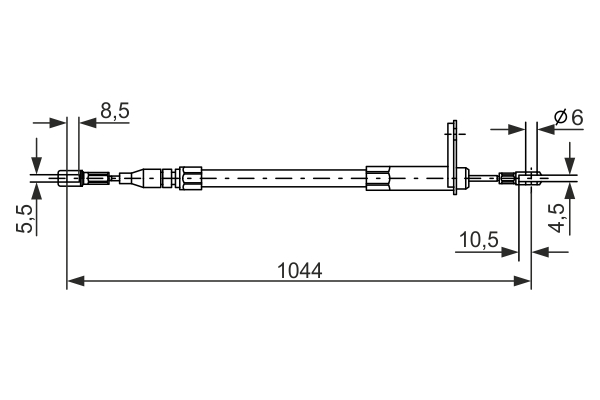 Cablu, frana de parcare 1 987 477 324 BOSCH