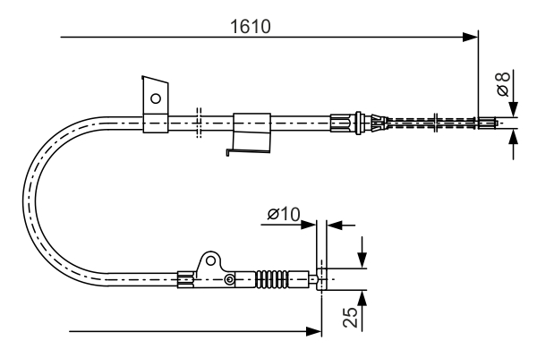 Cablu, frana de parcare 1 987 477 399 BOSCH