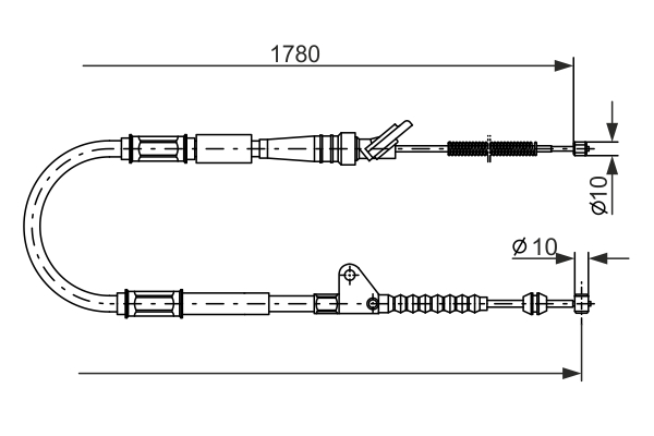 Cablu, frana de parcare 1 987 477 414 BOSCH