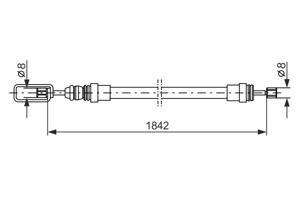 Cablu, frana de parcare 1 987 477 422 BOSCH