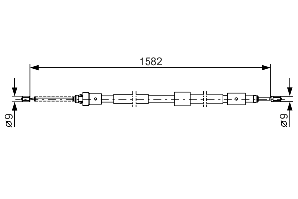 Cablu, frana de parcare 1 987 477 443 BOSCH