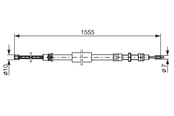 Cablu, frana de parcare 1 987 477 452 BOSCH
