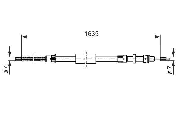 Cablu, frana de parcare 1 987 477 455 BOSCH