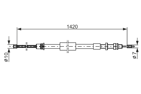 Cablu, frana de parcare 1 987 477 479 BOSCH