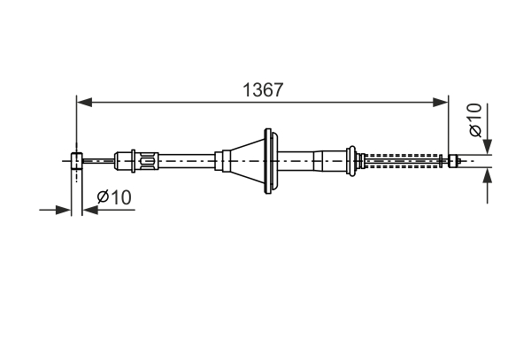 Cablu, frana de parcare 1 987 477 514 BOSCH