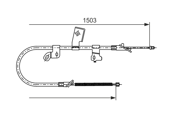 Cablu, frana de parcare 1 987 477 543 BOSCH