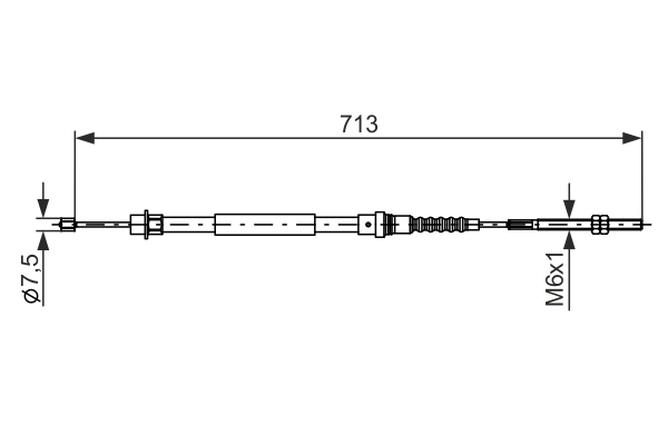 Cablu, frana de parcare 1 987 477 594 BOSCH