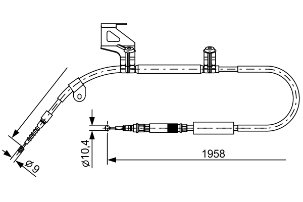 Cablu, frana de parcare 1 987 477 603 BOSCH