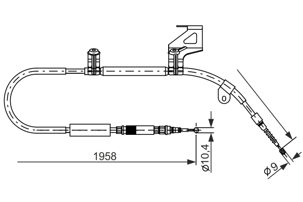 Cablu, frana de parcare 1 987 477 604 BOSCH